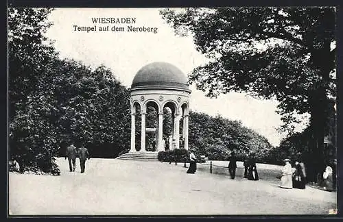 AK Wiesbaden, Tempel auf dem Neroberg