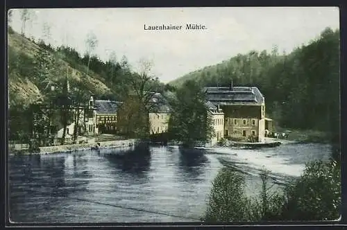 AK Mittweida, Blick zur Lauenhainer Mühle