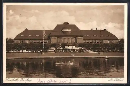 AK Hamburg-Winterhude, Stadthalle am Parksee