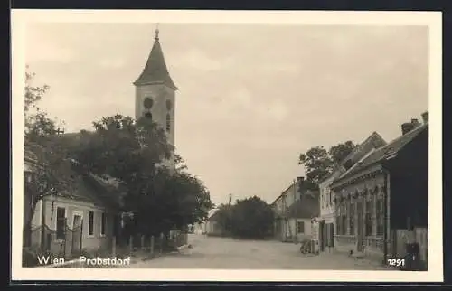 AK Probstdorf, Ortspartie am Kirchturm