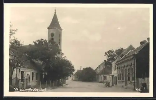 AK Probstdorf, Ortspartie am Kirchturm