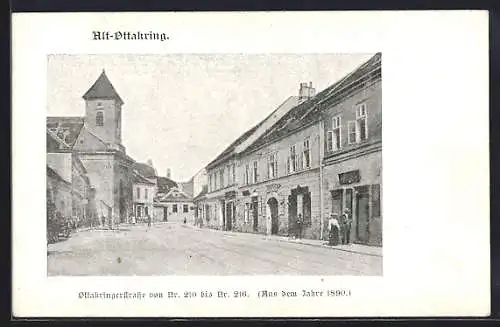 AK Wien-Alt-Ottakring, Strassenpartie aus dem Jahre 1890