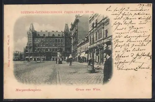 AK Wien, Margarethenplatz mit Wiener Terrassen-Café