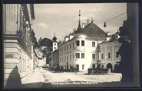 AK Wind. Garsten, Oberer Marktplatz mit Rathaus