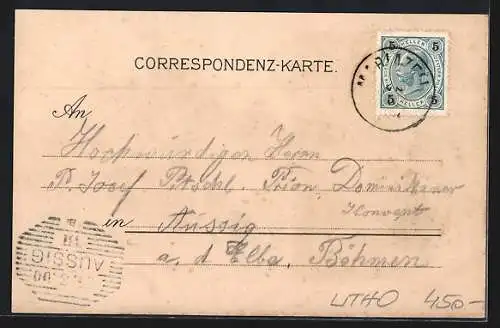 Lithographie Maria Zell, Wallfahrtskirche, Aussen- und Innenansicht