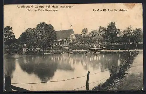 AK Hasslinghausen, Gasthaus Lempe, Bes. Fritz Heiermann