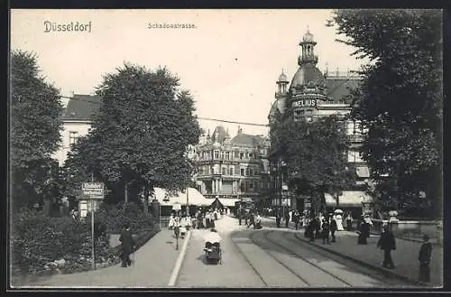 AK Düsseldorf, Geschäfte in der Schadowstrasse