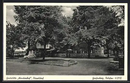 AK Düsseldorf-Grafenberg, Gasthaus Wandershof an der Rennbahn von Fr. Josef Müller