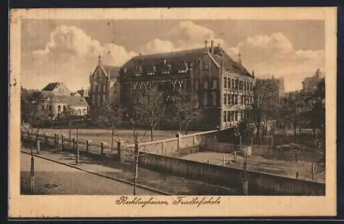 AK Recklinghausen, Blick auf die Friedhofschule