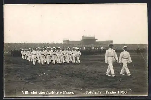 Foto-AK Praha 1926, VIII. Slet Vsesokolský