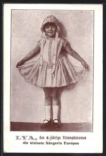 AK Sängerin Lydia, das 6-jährige Stimmphänomen, die kleinste Sängerin Europas