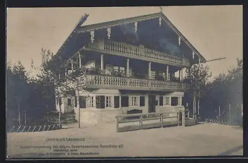 AK Nürnberg, Colllektivausstellung Gewerbevereins Rosenheims eV 1906, Inntaler Landhaus