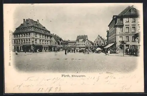 AK Fürth / Bayern, Partie am Königsplatz