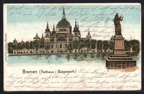 Lithographie Bremen, Parkhaus im Bürgerpark