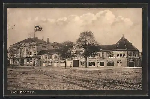 AK Bremen, Das Gasthaus Tivoli v. Max Winterfeld und Leopold Gross