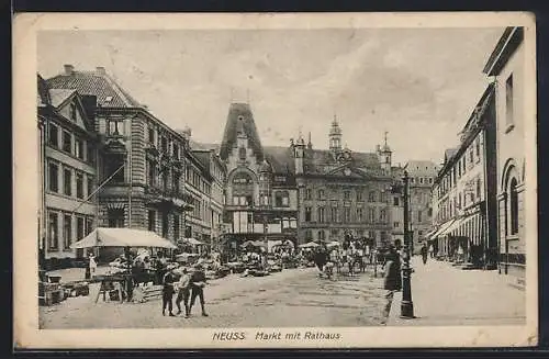 AK Neuss, Markt mit Rathaus