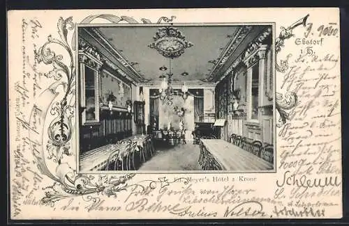 AK Ebstorf i. H., Ed. Meyer`s Hotel zur Krone, Innenansicht