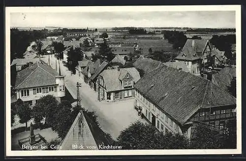 AK Bergen bei Celle, Blick vom Kirchturm