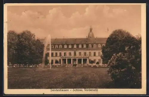 AK Sondershausen / Thüringen, Vorderseite vom Schloss