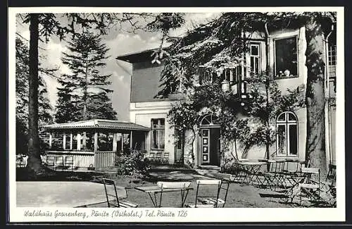 AK Pönitz / Ostholst., Hotel Gronenberg, Terrasse