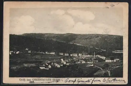 AK Oberhausen /Eifel, Gesamtansicht aus der Vogelschau