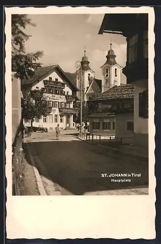 AK St. Johann, Hauptplatz mit Postamt