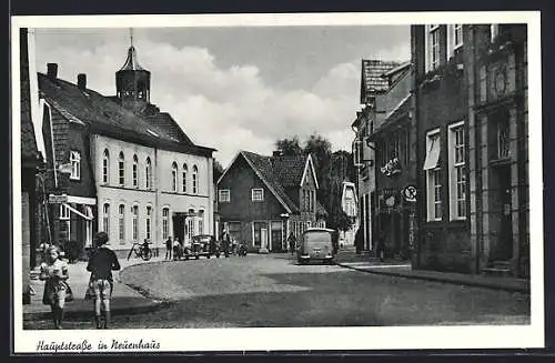 AK Neuenhaus / Hann., Hauptstrasse mit Geschäften