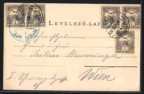 AK Felsö-Kismartonhegy, Esterhazystrasse mit Geschäften