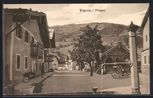 AK Wagrain im Pongau, Strassenpartie mit Wohnhäusern