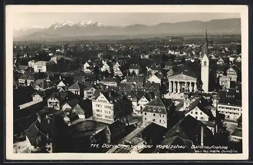 AK Dornbirn, Gesamtansicht aus der Vogelschau