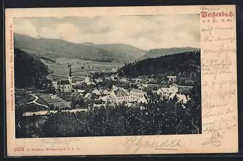 AK Weissenbach /Triesting, Blick auf Ort und Kirche