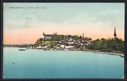 AK Ottensheim a. d. Donau, Blick auf das Ufer