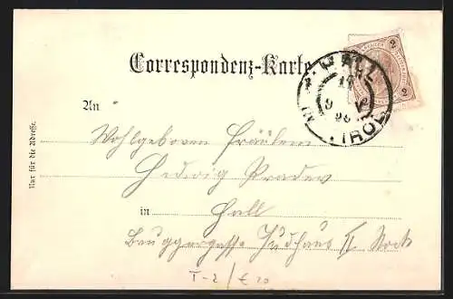 AK Hall, Rathaus, Partie mit Tor