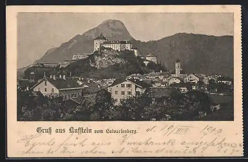 AK Kufstein, Ortsansicht vom Calvarienberg