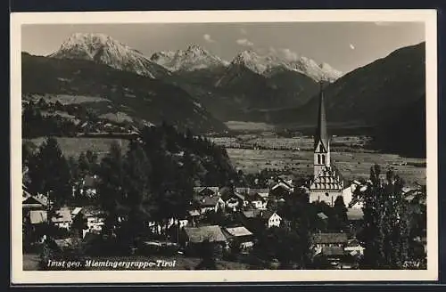 AK Imst, Ortsansicht gegen Miemingergruppe