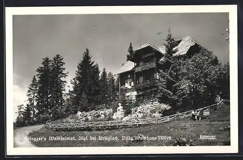 AK Krieglach-Alp, Rosegger's Waldheimat, Villa Waldhaus