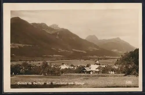 AK Dellach im Gailtal, Ortsansicht mit Mooskofel