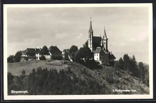 AK Strassengel, Blick auf die Kirche