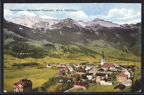 AK Hofgastein /Tauernbahn, Ortsansicht im Tal