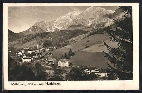 AK Mühlbach /Hochkönig, Teilansicht im Tallauf