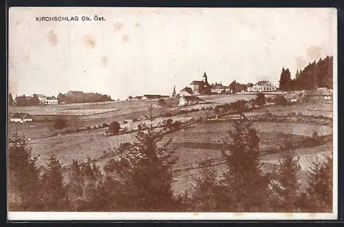 AK Kirchschlag /Ob. Öst., Ortsansicht aus der Ferne