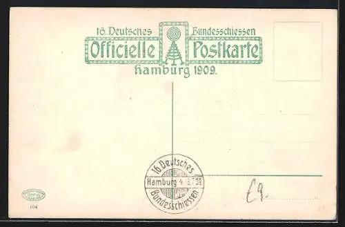 AK Hamburg, Weinlokal von Chr. Wilhelm Bauer, 16. Deutsche Bundesschiessen 1909