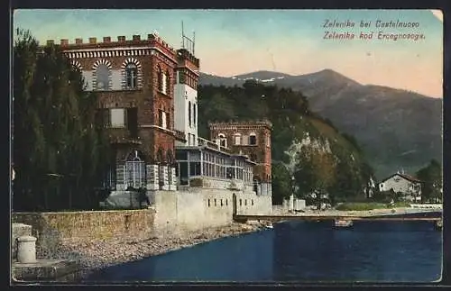 AK Zelenika / Castelnuovo, Ortspartie, Flusspartie