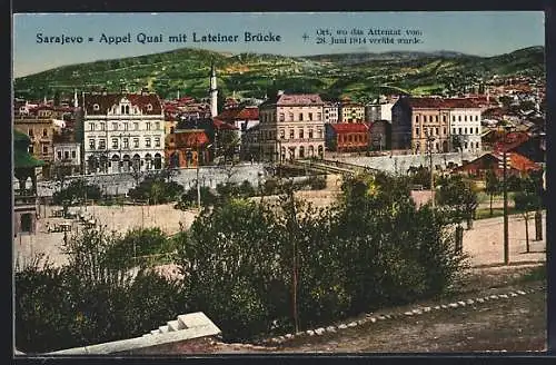 AK Sarajewo, Appel Quai m. Lateiner Brücke