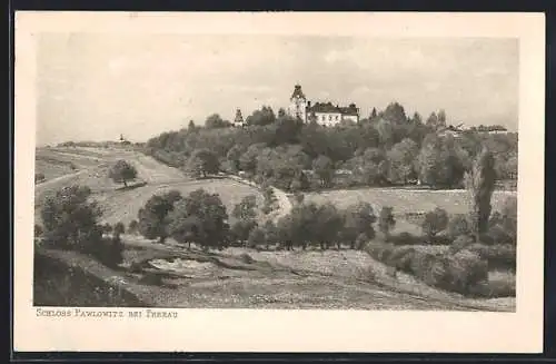 AK Prerau, Panorama mit Schloss Pawlowitz