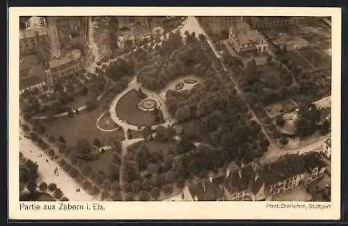 AK Zabern im Elsass, Teilansicht aus dem Zeppelin