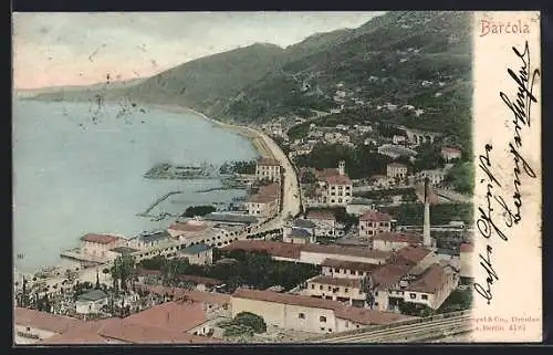 AK Trieste, Barcola, Ortspartie am Meer