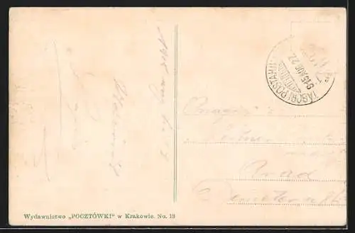 AK Lemberg, Strassenbahn vor dem Theatergebäude