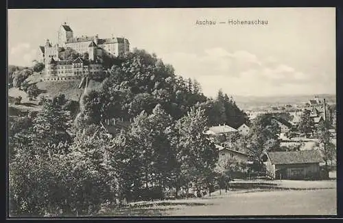 AK Aschau / Prien, Hohenaschau mit Ortsblick