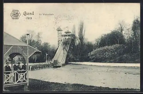 AK Gand, Le Waterchute, Besucher bei der Weltausstellung 1913